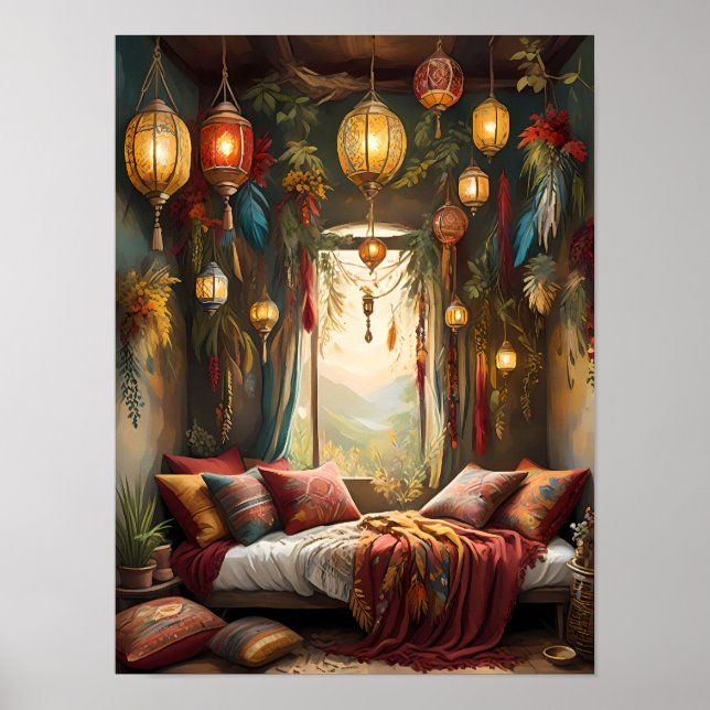 Affiche Boho Bliss - Chambre Bohème esthétique (Devant)