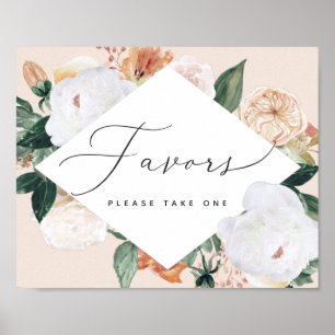 Affiche Boho Blooms Mariage Faveur Signal