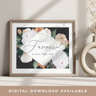 Affiche Boho Blooms Mariage Faveur Signal