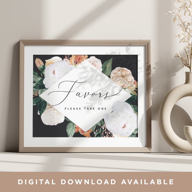 Affiche Boho Blooms Mariage Faveur Signal (Créateur téléchargé)