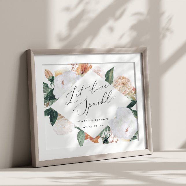 Affiche Boho Blooms Mariage Sparkler Sendoff Sign (Créateur téléchargé)
