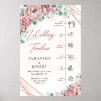 Boho blush floral eucalychypre or mariage Timeline