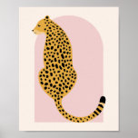 Affiche Boho Blush Pink Vintage Arc surdimensionné Leopard<br><div class="desc">Boho Blush Pink Vintage Arc surdimensionné Leopard</div>