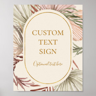 Affiche Boho Botanique Cartes et Cadeaux Ivoire Enseigne
