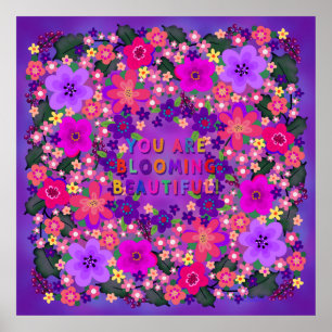 Affiche Boho Bright Big Beautiful Flowers