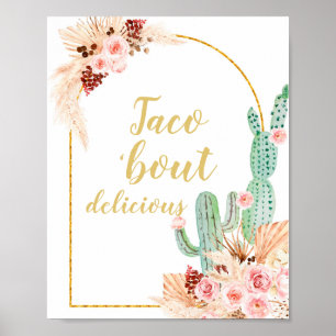Affiche Boho Cactus Taco à propos de délicieux