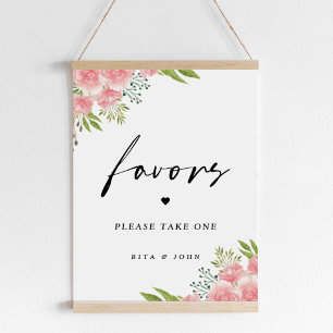 Affiche Boho Carnation Favoriser Mariage Panneau de la tab