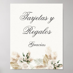 Affiche Boho Cartes et cadeaux mariage espagnol