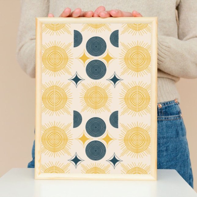 Affiche Boho Celestial Sun Moon Pattern (Créateur téléchargé)