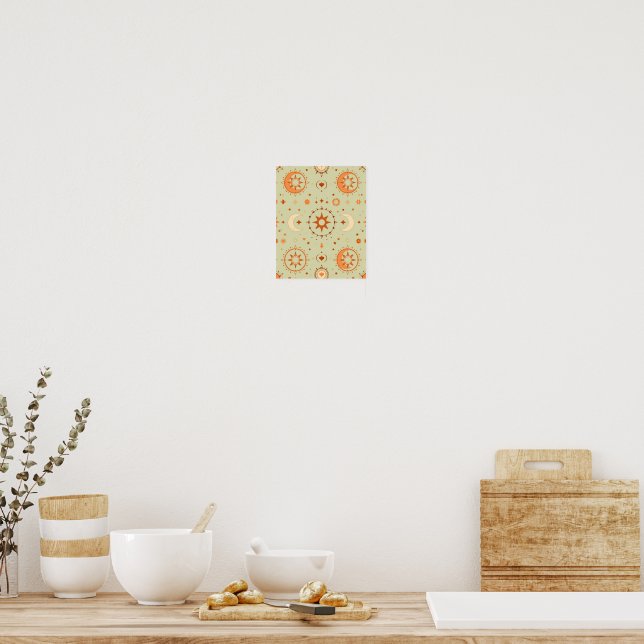 Affiche Boho Celestial Wall Art | Spiritualité Soleil et L (Cuisine)