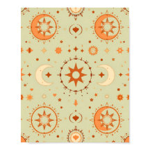 Boho Celestial Wall Art | Spiritualité Soleil et L