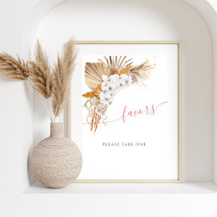 Affiche Boho Chic Aquarelle Baby shower Floral Faveurs