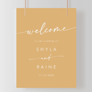 Affiche Boho Chic Jaune Marigold do-it-yourself Mariage Af