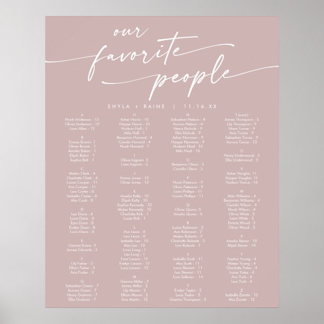 Affiche Boho Chic Rose Poussiéreuse Rose Imprimable Plan d (Devant)
