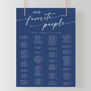 Affiche Boho Chic Royal Blue Imprimable Seing Chart