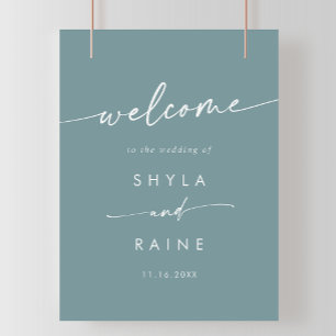 Affiche Boho Chic Seafoam Turquoise do-it-yourself Mariage