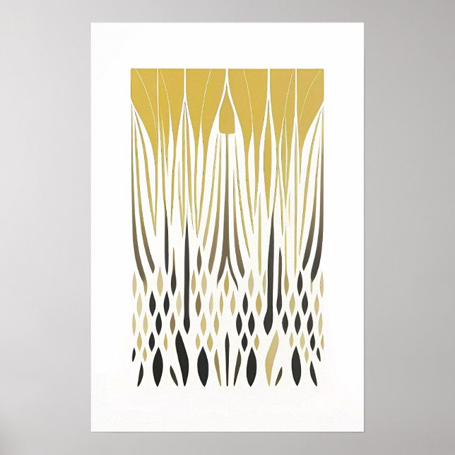 Affiche Boho Chic Symétrie Line Art (Devant)