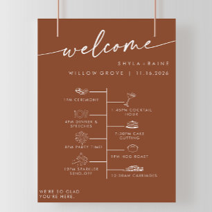 Affiche Boho Chic Terracotta do-it-yourself Mariage Bienve