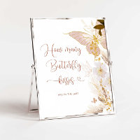 Boho Combien de papillons embrasse baby shower jeu