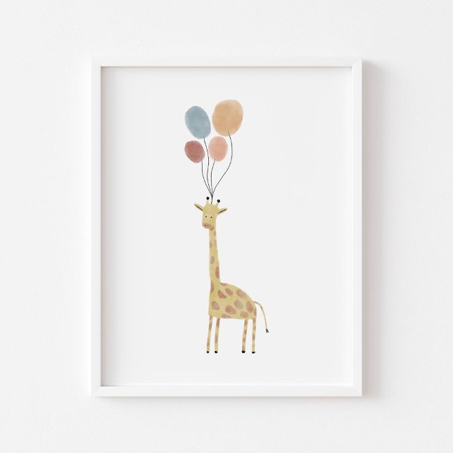 Affiche Boho couleur Giraffe imprimé (Créateur téléchargé)