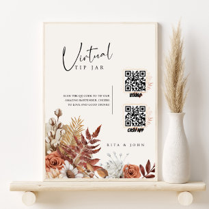 Affiche Boho Crème Moderne Astuce ton barman Mariage Conne