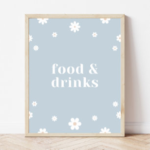 Affiche Boho Daisy Restauration & Boissons Symbole de fête