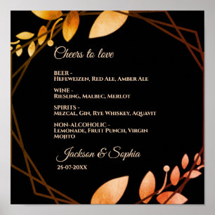 Affiche Boho d'automne moderne Simple botanique élégant