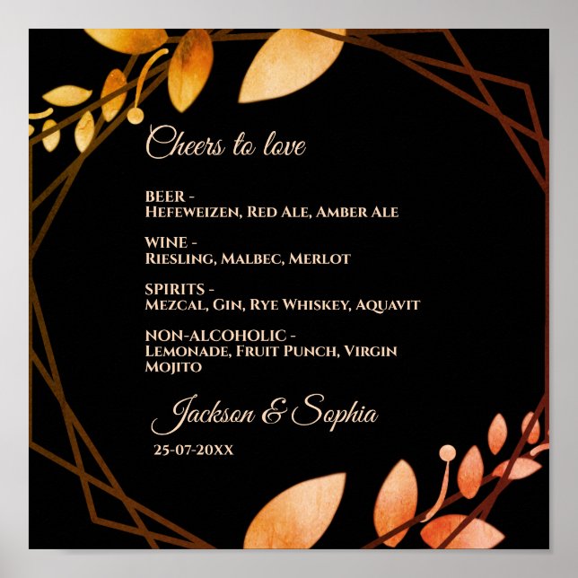 Affiche Boho d'automne moderne Simple botanique élégant (Devant)