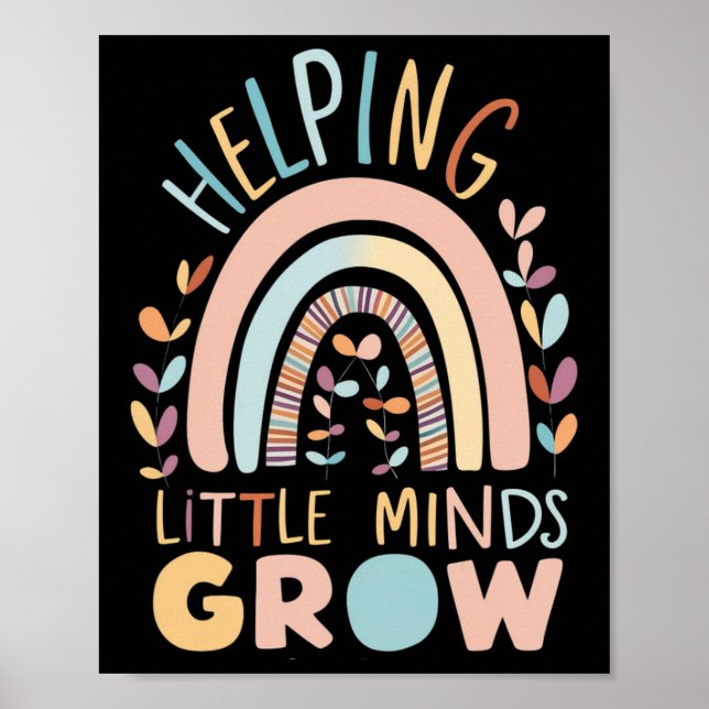 Affiche Boho de retour à l'école aider les petits esprits  (Devant)