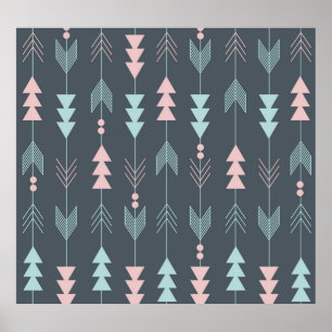 Affiche Boho de style bohème : Motif ethnique sans peau