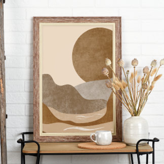 Affiche Boho esthétique paysage de montagne Art moderne