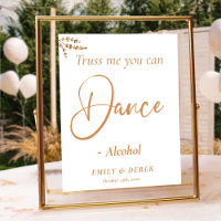 Boho Fall Burange Mariage Bar Sign