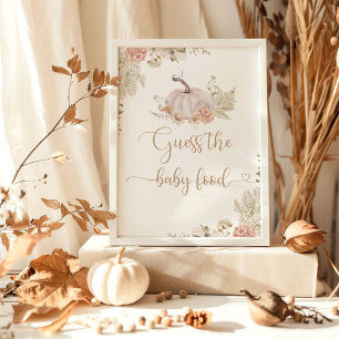 Affiche Boho Fall citrouille devinez l'affiche de nourritu