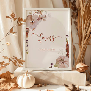 Affiche Boho fall citrouilles Faveurs s'il vous plaît pren