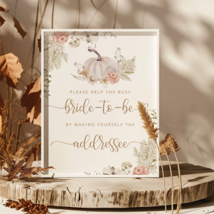Affiche  Boho fall help the busy bride Address an Envelope