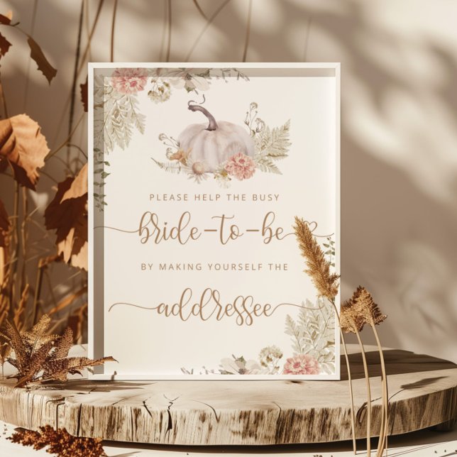 Affiche  Boho fall help the busy bride Address an Envelope (Créateur téléchargé)