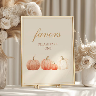 Affiche Boho Fall Polka Dot Citrouilles Baby shower Favori