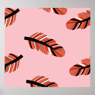 Affiche Boho Feathers : Répéter Vintage.