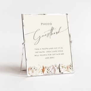 Affiche Boho Fleur sauvage d'automne Beige Photo du livre 