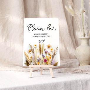 Affiche Boho Fleurs sauvages Bloom ou Flower Bar