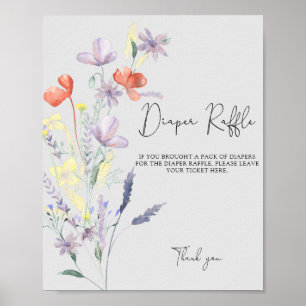 Affiche Boho Fleurs sauvages - Jeu d'affiche de la tombola