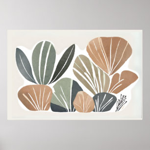 Affiche Boho Flower Leaf style d'art botanique Simple Mode