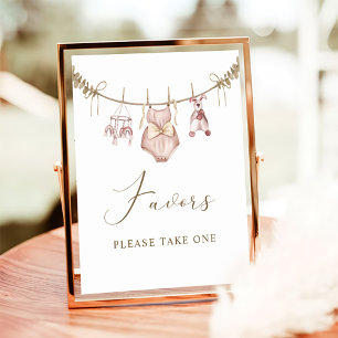 Affiche Boho Girl Vêtements de bébé Baby shower Faveurs Si