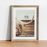 Affiche Boho Highland Cow Wall Art<br><div class="desc">Boho Highland Cow Wall Art est une grande décoration de boho neutre ou de ferme.</div>