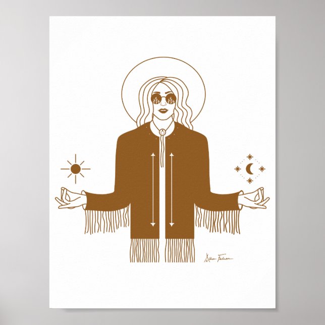 Affiche Boho Hippie Rust Wall Art (Devant)