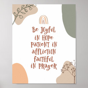 Affiche Boho Inspirationnel Bible Verse Arc-en-ciel