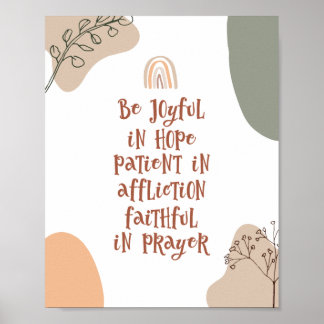 Affiche Boho Inspirationnel Bible Verse Arc-en-ciel