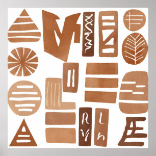 Affiche Boho jungle Feuilles Art botanique Simple Moderne