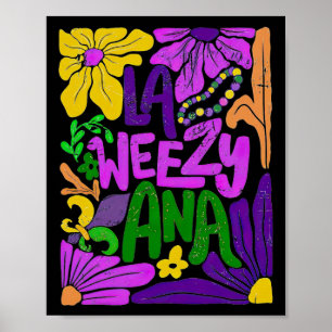 Affiche Boho La Weezy Ana Mardi Gras Coquette Bow Louisiic