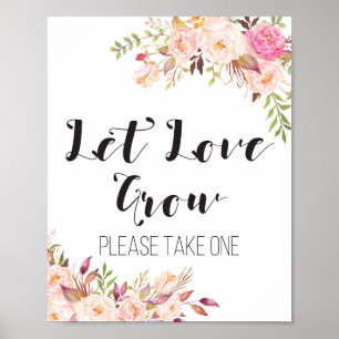 Affiche Boho Laisser l'amour grandir prendre un plaisir Si